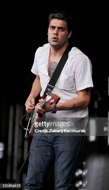 Dan Sultan performs on stage on day one of the Falls Music & Arts Festival on December 29, 2010 in Lorne, Australia.