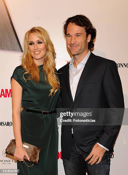 Carolina Cerezuela and Carlos Moya attend 'Top Glamour 2010' awards at The Ritz hotel on November 11, 2010 in Madrid, Spain.