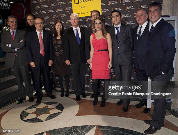 Carlos Kinder , Simon Pedro Barcelo , John Fahey , Carme Chaparro and Antonio Cursach attend the 'Flagship Store National Geographic' Opening on...
