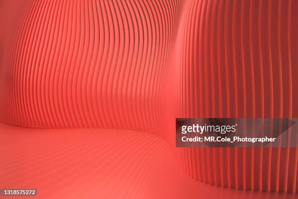 red exhibition abstract background with copy space - tridimensionale foto e immagini stock