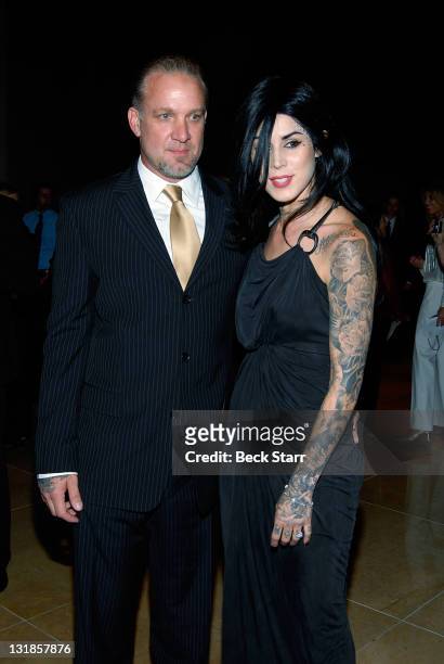 West Coast Choppers CEO, TV personality Jesse James and Tattoo Artist Kat Von D of "LA Ink" attend an "An Evening With Women" at The Beverly Hilton...
