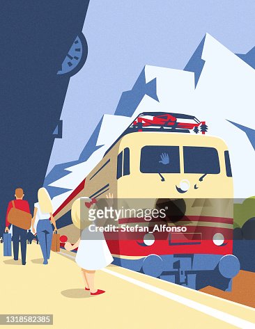481 Train Station Cartoon Photos and Premium High Res Pictures - Getty  Images