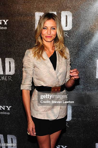 Actress Cameron Diaz arrives to promote her upcoming Sony Pictures film "Bad Teacher" at The Colosseum at Caesars Palace during CinemaCon on March...