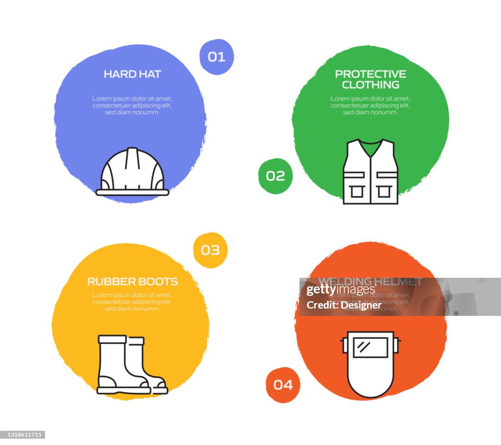 Process Safety Roles Icon Work Safety Related Process Infographic Template Process Timeline Chart ...