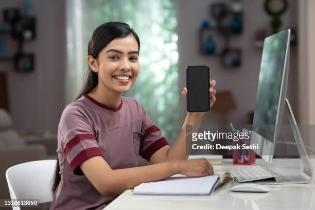 teenager girl - stock photo - portable information device stock pictures, royalty-free photos & images
