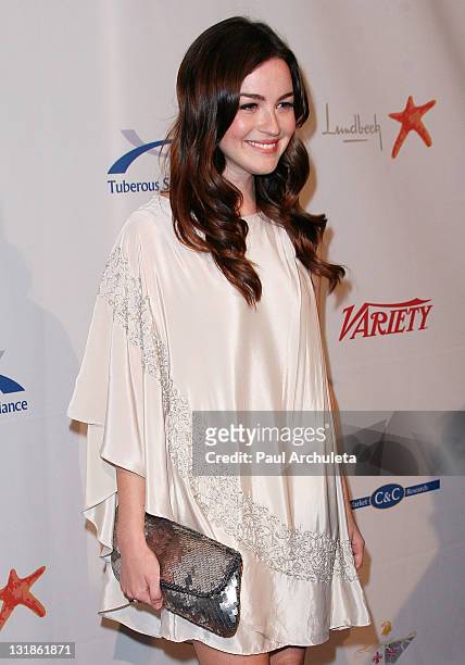 Actress Jonna Walsh arrives at the10th annual Comedy For A Cure at The Roosevelt Hotel on April 3, 2011 in Hollywood, California.