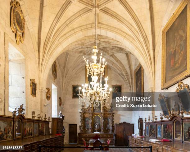 Interior of the 16th century sacristy, seen on May 17 Mondoñedo, Galicia, Spain.