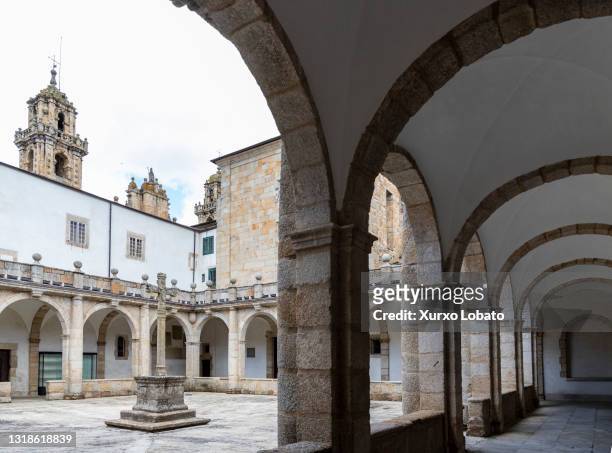 17th century cloister, seen on May 17 Mondoñedo, Galicia, Spain.