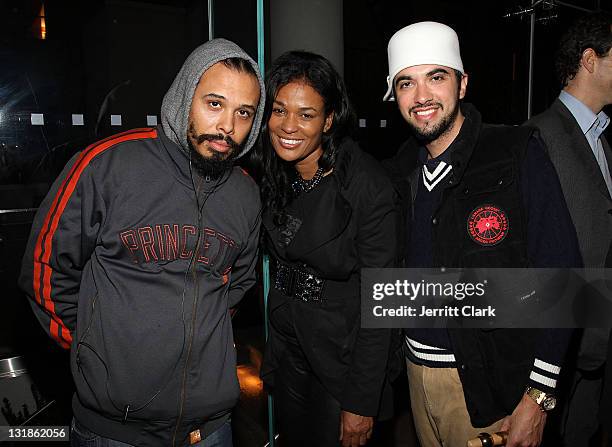 Bazaar Royale, DJ Beverly Bond and DJ Cassidy attend a Hennessey Black party to celebrate DJ D-Nice signing to Roc Nation DJ's at The Cooper Square...