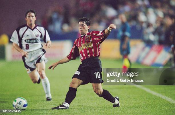 Tab Ramos, Midfielder for the New York/New Jersey Metrostars during the MLS Eastern Conference match against the New England Revolution on 26th...