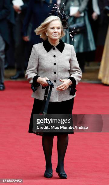 Katharine, Duchess of Kent attends the wedding of Edward van Cutsem and Lady Tamara Grosvenor at Chester Cathedral on November 6, 2004 in Chester,...