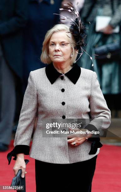 Katharine, Duchess of Kent attends the wedding of Edward van Cutsem and Lady Tamara Grosvenor at Chester Cathedral on November 6, 2004 in Chester,...