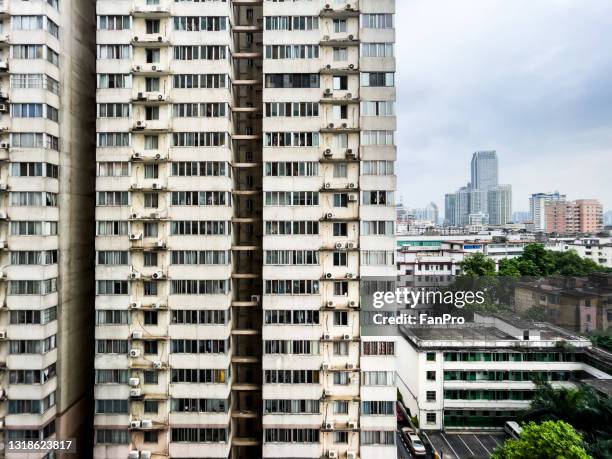 old high-rise residential building - jiangsu stockfoto's en -beelden