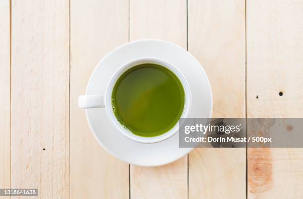 directly above shot of tea on table - japanese tea stock pictures, royalty-free photos & images