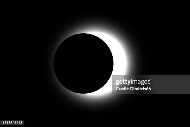 abstract illuminated background - solar eclipse - solar eclipse stock illustrations