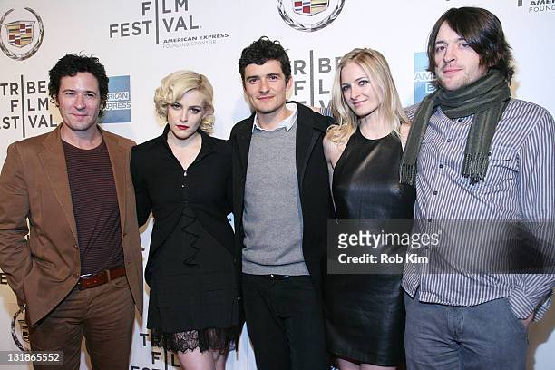 Rob Morrow, Riley Keough, Orlando Bloom, Sorel Carradine and director Lance Daly attend the premiere of "The Good Doctor" during the 2011 Tribeca...