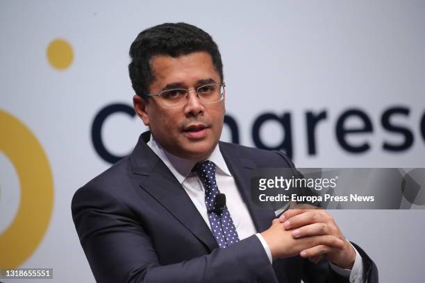 The Minister of Tourism of the Dominican Republic, David Collado Morales, speaks during the second day of the IV Ibero-American Congress, on 18 May,...