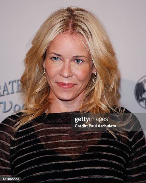 Comedian/TV host Chelsea Handler arrives at the10th annual Comedy For A Cure at The Roosevelt Hotel on April 3, 2011 in Hollywood, California.