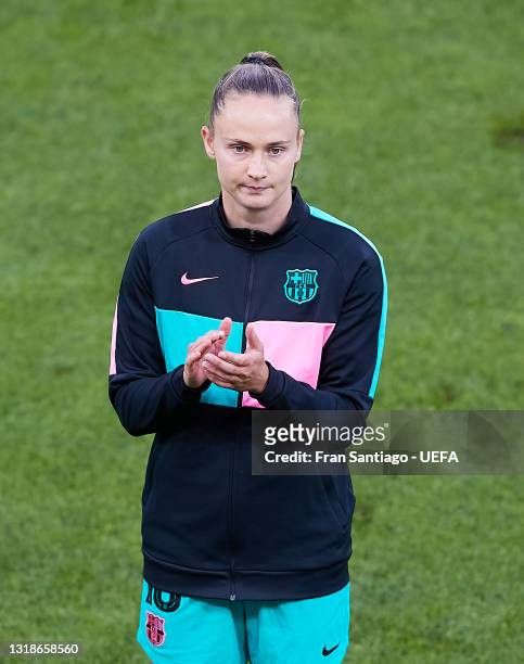 Caroline Graham Hansen of FC Barcelona looks on during the UEFA Women's Champions League Final match between Chelsea FC and Barcelona at Gamla Ullevi...