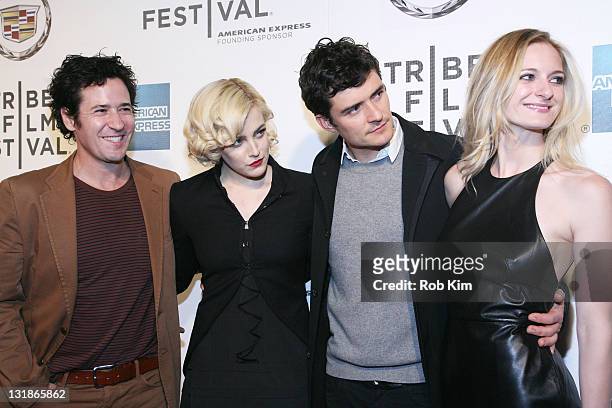 Rob Morrow, Riley Keough, Orlando Bloom and Sorel Carradine attend the premiere of "The Good Doctor" during the 2011 Tribeca Film Festival at BMCC...