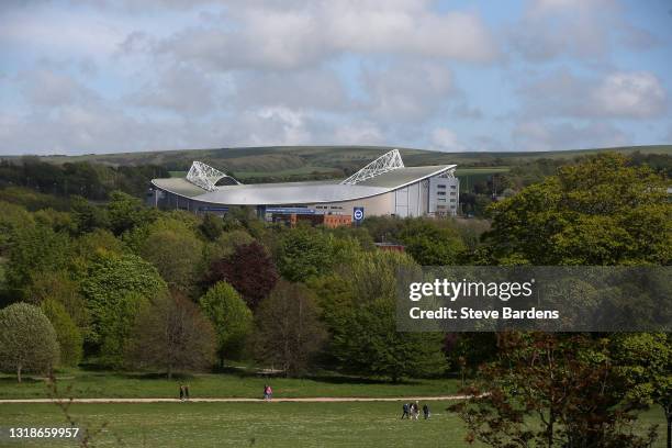 General view outside of the stadium ahead of the Premier League match between Brighton & Hove Albion and Manchester City at American Express...