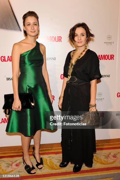 Tiziana Dominguez and Adriana Dominguez attend 'Top Glamour 2010' awards at The Ritz hotel on November 11, 2010 in Madrid, Spain.
