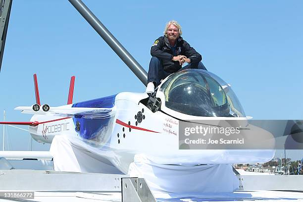 Sir Richard Branson attends the Virgin Group Global Media Announcement at Newport Harbor Yacht Club on April 5, 2011 in Balboa, California.