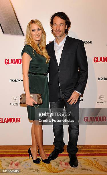 Carolina Cerezuela and Carlos Moya attend 'Top Glamour 2010' awards at The Ritz hotel on November 11, 2010 in Madrid, Spain.