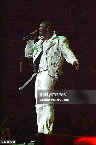 Akon performs during Usher OMG Tour at BankAtlantic Center on April 27, 2011 in Sunrise, Florida.