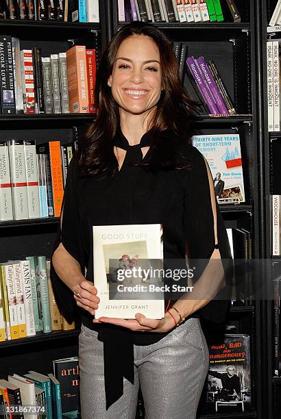 Actress Jennifer Grant, daughter of actor Cary Grant, signs copies of her new book "Good Stuff: A Reminiscence Of My Father, Cary Grant" at Book Soup...