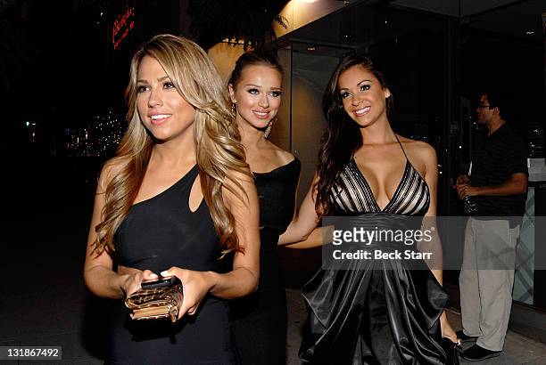 Personality, Playboy radio host Jessica Hall, Glamour model Katerina Vanderham and Playboy model Bambi Lashell arrive at the Taschen and Playboy...