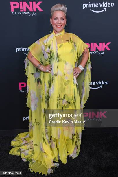 Nk attends the P!NK: ALL I KNOW SO FAR Los Angeles Premiere at Hollywood Bowl on May 17, 2021 in Los Angeles, California.