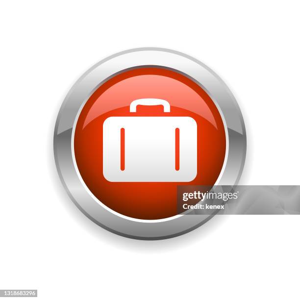 briefcase business glossy icon - holding folder stock illustrations