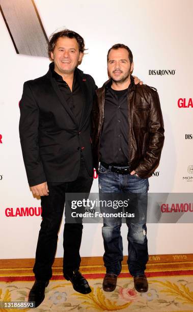 Miki Nadal and Angel Martin attend 'Top Glamour 2010' awards at The Ritz hotel on November 11, 2010 in Madrid, Spain.