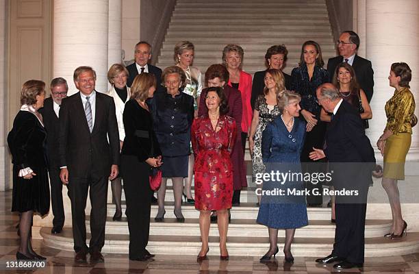 Queen Paola of Belgium, Belgian Justice Minister Stefaan De Clerck, Her Royal Highness Infanta Cristina of Spain, Queen Silvia of Sweden, Her Royal...