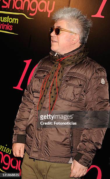 Director Pedro Almodovar attends the 'Shangay Awards' 2010 at the Coliseum Theatre on November 30, 2010 in Madrid, Spain.