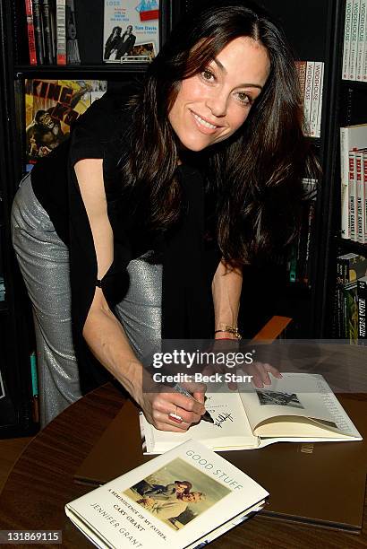 Actress Jennifer Grant, daughter of actor Cary Grant, signs copies of her new book "Good Stuff: A Reminiscence Of My Father, Cary Grant" at Book Soup...