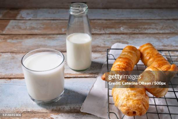 high angle view of breakfast on table - shavuot stock pictures, royalty-free photos & images