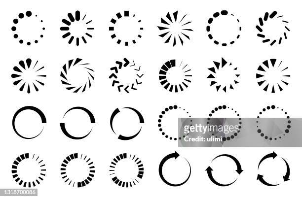 symbolsatz geladen - circle stock-grafiken, -clipart, -cartoons und -symbole