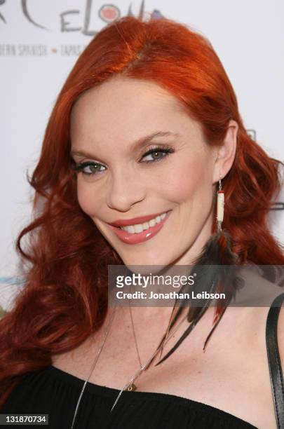 Carmit Bachar arrives to the Hillsides Foster Soles Benefit Kick Off Party at Bar Celona on April 27, 2011 in Pasadena, California.