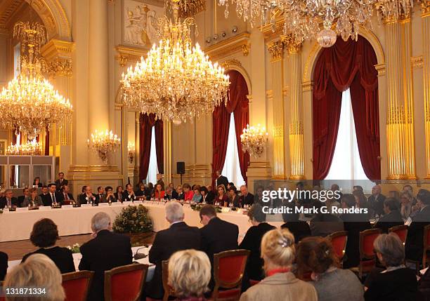 Princess Mathilde of Belgium, Madame Vaira Vike- Freiberga, Madame Roberta Angelilli, Princess Cristina of Spain, Queen Silvia of Sweden, King Albert...