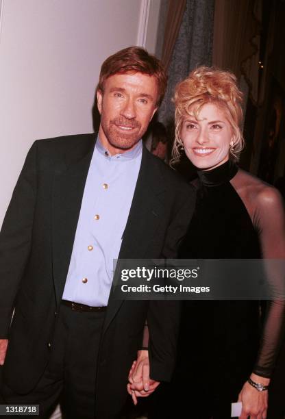 Actor Chuck Norris accompanies his wife, actress/model Gena O''Kelley at the 6th Annual American Veteran Awards honoring Norris with the Veteran of...