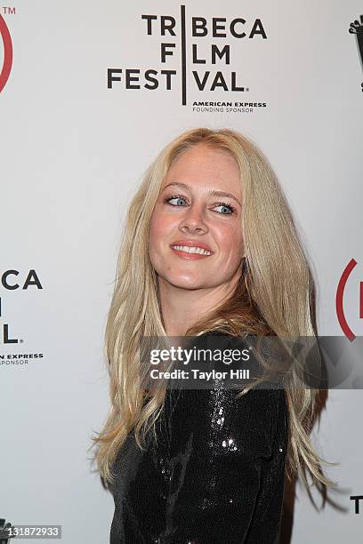 Actress Tess Parker attends the after party for the premiere of "Puncture" during the 10th annual Tribeca Film Festival at 1OAK on April 21, 2011 in...