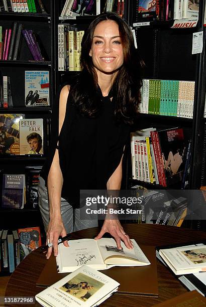 Actress Jennifer Grant, daughter of actor Cary Grant, signs copies of her new book "Good Stuff: A Reminiscence Of My Father, Cary Grant" at Book Soup...