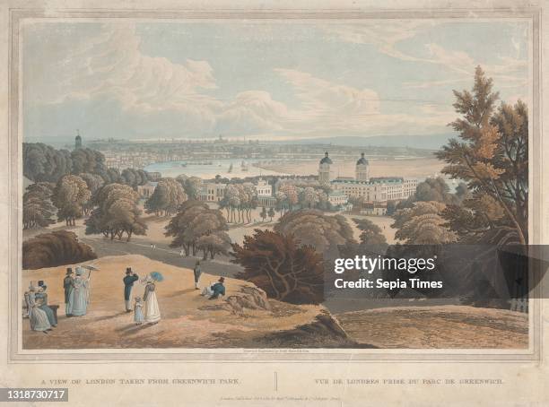 View of London taken from Greenwich Park, Engraved by Robert Havell, 1769–1832, British, after Robert Havell, 1769–1832, British Hand-colored...