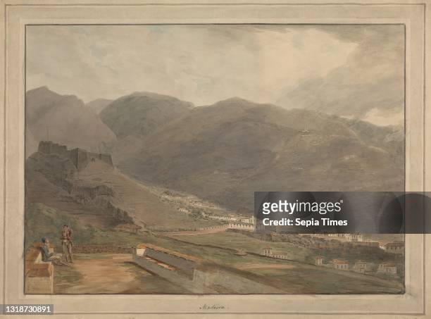 Madeira, Samuel Davis, 1757–1819, British Watercolor and graphite on thick, moderately textured, beige, wove paper, Sheet: 17 1/2 × 23 5/8 inches ,...