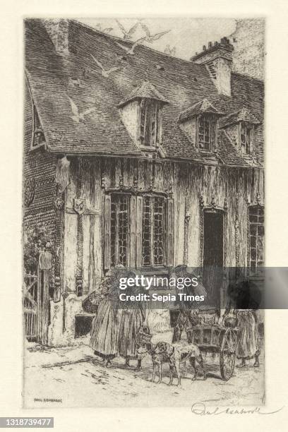 Paul Ashbrook, American, 1867–1949, Rue d’Orbec, Lisieux, Etching, 40 × 26 cm , Made in United States, American, 19th century, Works on Paper -...