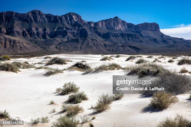 salt basin dunes at guadalupe mountains national park - escarpment stock pictures, royalty-free photos & images