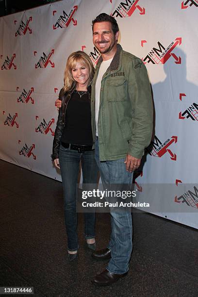 Actors Heather Marie Marsden and Edward Quinn attend the "Blood Out" Los Angeles premiere at the Directors Guild Of America on April 25, 2011 in Los...