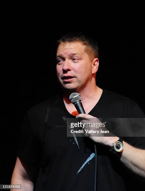 Actor/ Comedian Gary Owen performs at The Barber Shop Comedy Tour presented by Peoples Choice Entertainment at James L. Knight Center on April 23,...